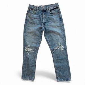 Agolde “Riley” High Rise Straight Crop Jean
